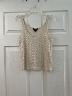 J Crew Embellished Rib Tank Top Size XS
